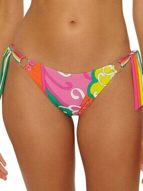 Trina Turk Swim Elara Print Tie-Side Hipster Bikini size 14. New "without tags".